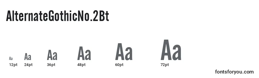 AlternateGothicNo.2Bt Font Sizes