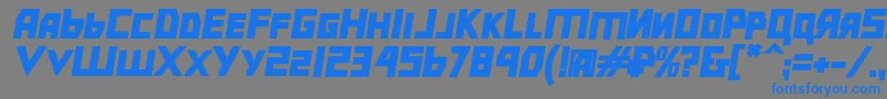 Bolshevikblkobl Font – Blue Fonts on Gray Background