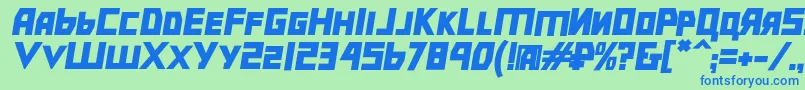 Bolshevikblkobl Font – Blue Fonts on Green Background