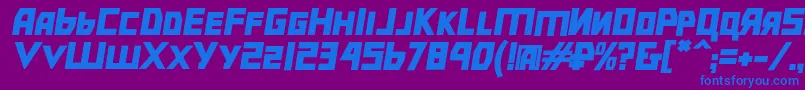 Bolshevikblkobl Font – Blue Fonts on Purple Background