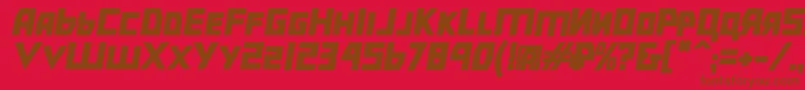 Bolshevikblkobl Font – Brown Fonts on Red Background