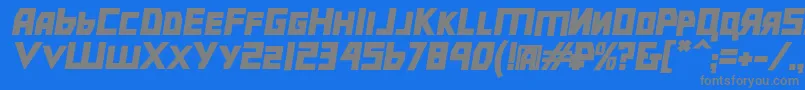 Bolshevikblkobl Font – Gray Fonts on Blue Background