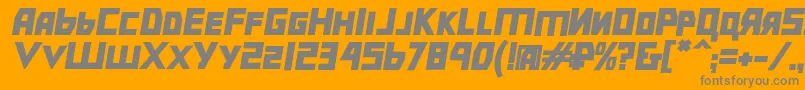 フォントBolshevikblkobl – オレンジの背景に灰色の文字