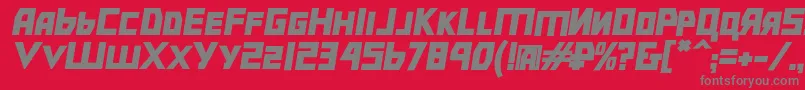 Bolshevikblkobl Font – Gray Fonts on Red Background