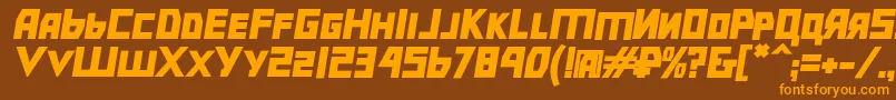 Bolshevikblkobl Font – Orange Fonts on Brown Background