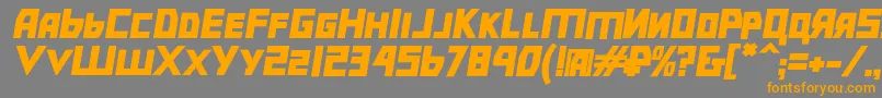 Bolshevikblkobl Font – Orange Fonts on Gray Background