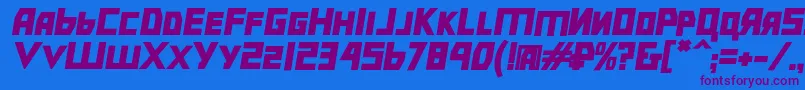 Bolshevikblkobl Font – Purple Fonts on Blue Background