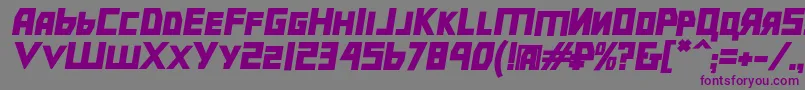 Bolshevikblkobl Font – Purple Fonts on Gray Background