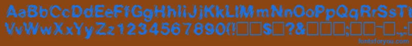 EightcountsskRegular-Schriftart – Blaue Schriften auf braunem Hintergrund