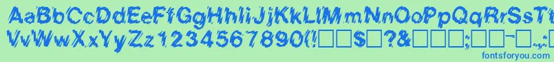 EightcountsskRegular Font – Blue Fonts on Green Background