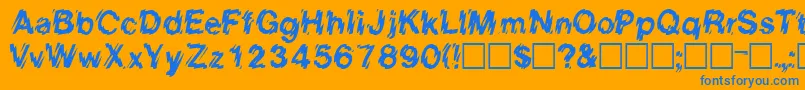 EightcountsskRegular Font – Blue Fonts on Orange Background