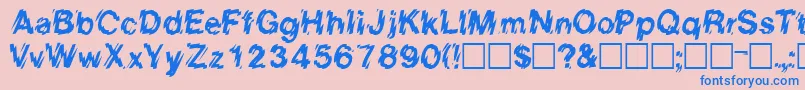 EightcountsskRegular Font – Blue Fonts on Pink Background
