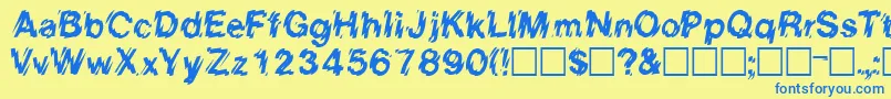 EightcountsskRegular Font – Blue Fonts on Yellow Background