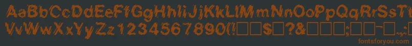 EightcountsskRegular Font – Brown Fonts on Black Background