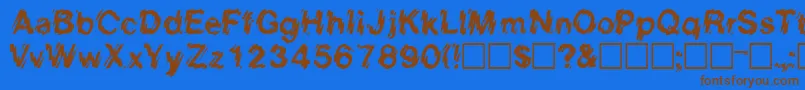 EightcountsskRegular Font – Brown Fonts on Blue Background