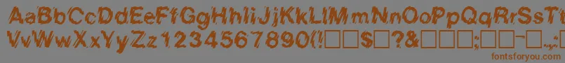 EightcountsskRegular Font – Brown Fonts on Gray Background
