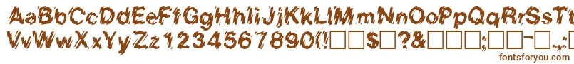 EightcountsskRegular-Schriftart – Braune Schriften auf weißem Hintergrund