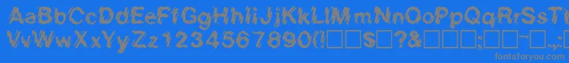 Czcionka EightcountsskRegular – szare czcionki na niebieskim tle