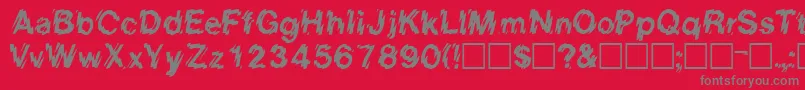 Czcionka EightcountsskRegular – szare czcionki na czerwonym tle
