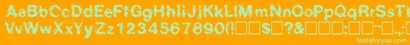 EightcountsskRegular Font – Green Fonts on Orange Background