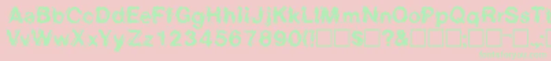 EightcountsskRegular Font – Green Fonts on Pink Background