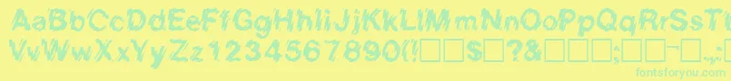 Saiba mais sobre a fonte EightcountsskRegular Fonte EightcountsskRegular – fontes verdes em um fundo amarelo