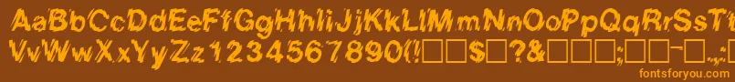 EightcountsskRegular Font – Orange Fonts on Brown Background