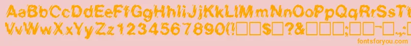 Подробнее о шрифте EightcountsskRegular Шрифт EightcountsskRegular – оранжевые шрифты на розовом фоне