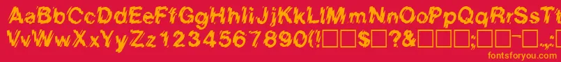 EightcountsskRegular Font – Orange Fonts on Red Background