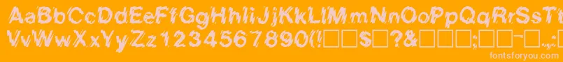 EightcountsskRegular Font – Pink Fonts on Orange Background