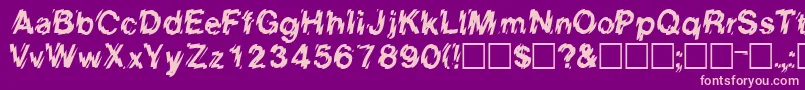 EightcountsskRegular Font – Pink Fonts on Purple Background