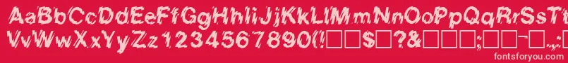 EightcountsskRegular Font – Pink Fonts on Red Background