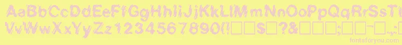 EightcountsskRegular-Schriftart – Rosa Schriften auf gelbem Hintergrund
