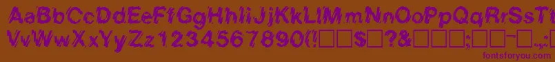 EightcountsskRegular Font – Purple Fonts on Brown Background