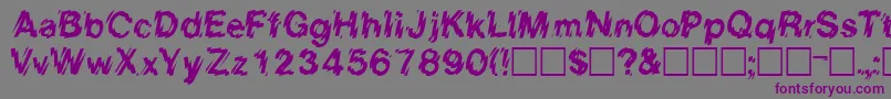 Шрифт EightcountsskRegular – фиолетовые шрифты на сером фоне