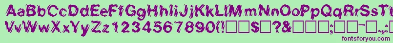 EightcountsskRegular Font – Purple Fonts on Green Background
