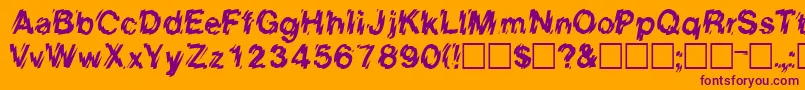 EightcountsskRegular Font – Purple Fonts on Orange Background