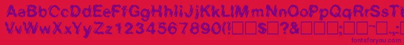 EightcountsskRegular Font – Purple Fonts on Red Background
