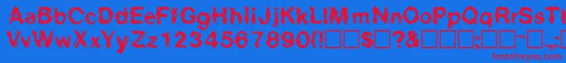 EightcountsskRegular Font – Red Fonts on Blue Background