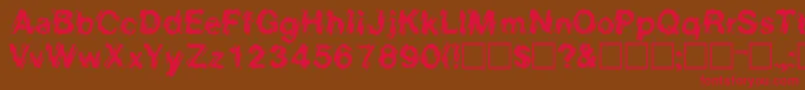 EightcountsskRegular Font – Red Fonts on Brown Background