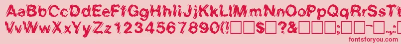 EightcountsskRegular Font – Red Fonts on Pink Background