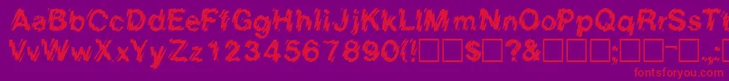 EightcountsskRegular Font – Red Fonts on Purple Background