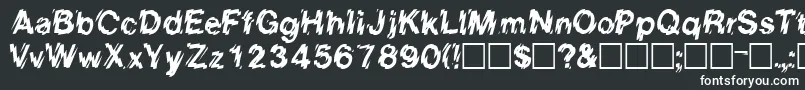 Шрифт EightcountsskRegular – белые шрифты на чёрном фоне