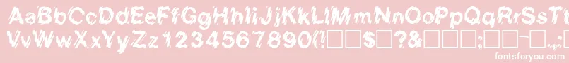 EightcountsskRegular-fontti – valkoiset fontit vaaleanpunaisella taustalla