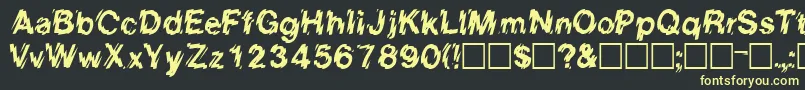 EightcountsskRegular Font – Yellow Fonts on Black Background