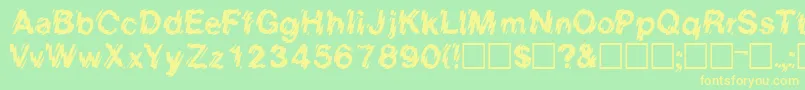 Шрифт EightcountsskRegular – жёлтые шрифты на зелёном фоне