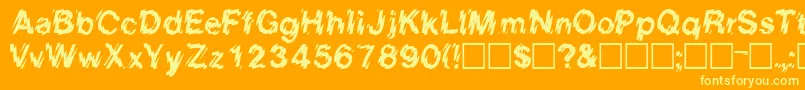 EightcountsskRegular Font – Yellow Fonts on Orange Background