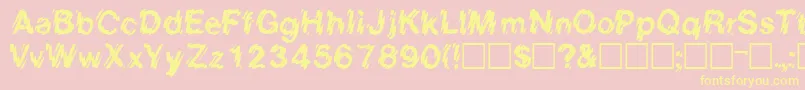 EightcountsskRegular Font – Yellow Fonts on Pink Background