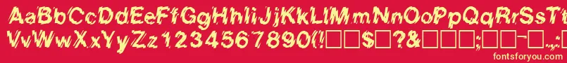 EightcountsskRegular Font – Yellow Fonts on Red Background