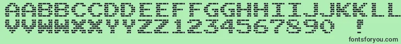 フォントM10BattleCities – 緑の背景に黒い文字